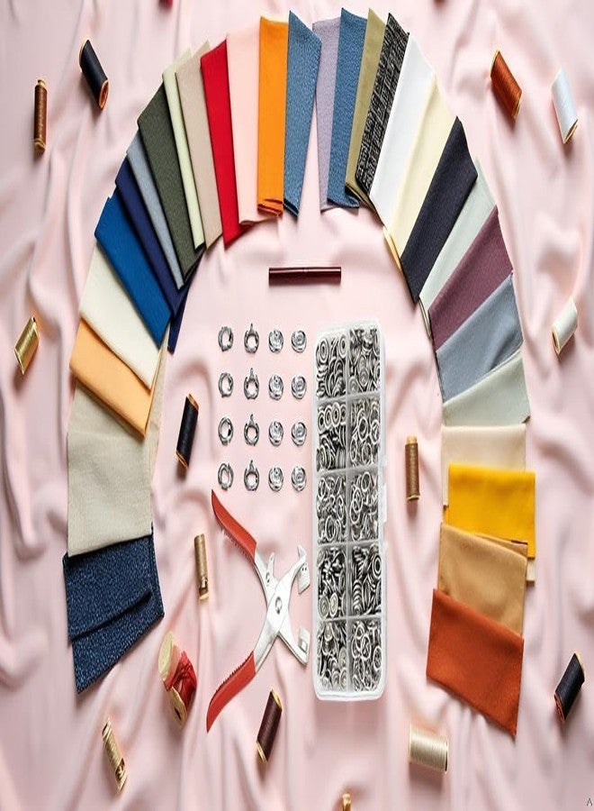 SKYWORK Premium Snap Buttons Kit - 100 Sets 9.5mm Metal Fasteners in 10 Colors with Hand Pliers Tool, Five-Claw Copper Buckles for Sewing, DIY Crafts, Baby Clothes, Hats, Bibs & Rompers (Silver) - Image 3